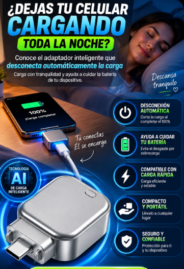ADAPTADOR INTELIGENTE -DESCONECTA CUANDO ESTA AL 100%