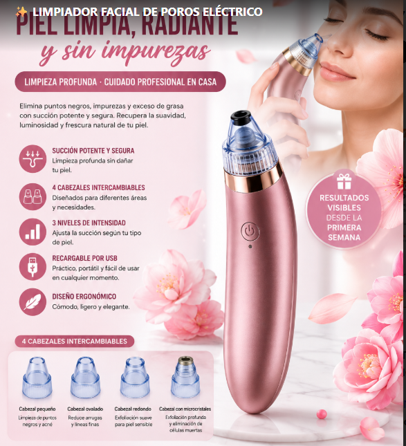 ✨ LIMPIADOR FACIAL DE POROS ELÉCTRICO