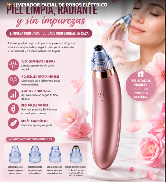 ✨ LIMPIADOR FACIAL DE POROS ELÉCTRICO