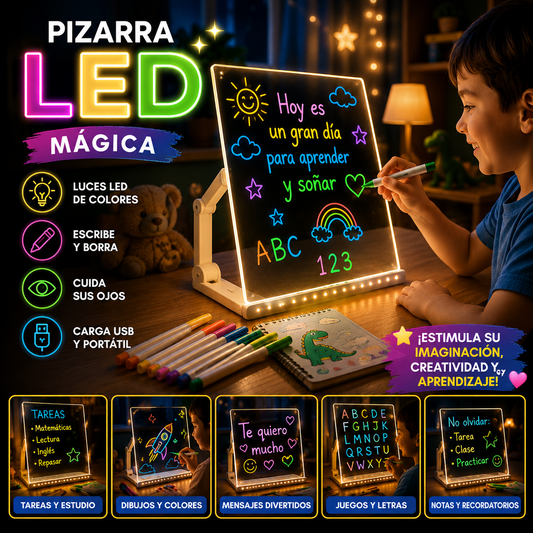 🚀 PIZARRA LED MÁGICA - DESPIERTA SU CREATIVIDAD 🌈✨